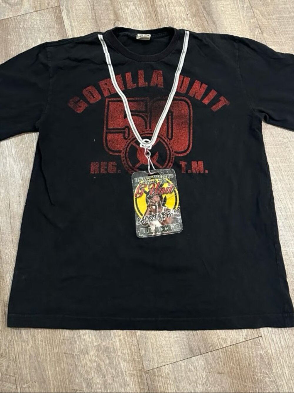 Vintage Y2k 2006 G-Unit Gorilla Unit 50 Tour Backstage Pass T-Shirt Mens L